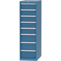 LISTA - 8 Drawer, 45 Compartment Bright Blue Steel Modular Storage Cabinet - Apex Tool & Supply