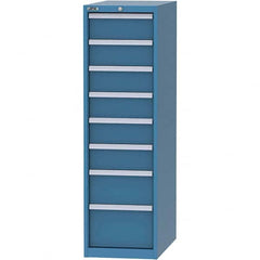 LISTA - 8 Drawer, 45 Compartment Bright Blue Steel Modular Storage Cabinet - Apex Tool & Supply