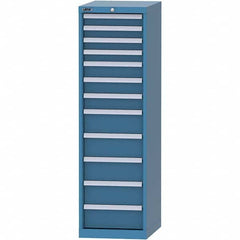 LISTA - 12 Drawer, 45 Compartment Bright Blue Steel Modular Storage Cabinet - Apex Tool & Supply