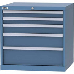 LISTA - 5 Drawer, 45 Compartment Bright Blue Steel Modular Storage Cabinet - Apex Tool & Supply