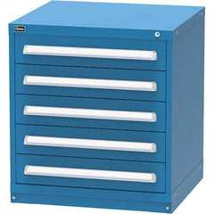 Vidmar - 5 Drawer Bright Blue Steel Modular Storage Cabinet - Apex Tool & Supply