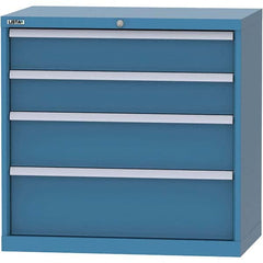 LISTA - 4 Drawer, 84 Compartment Bright Blue Steel Modular Storage Cabinet - Apex Tool & Supply