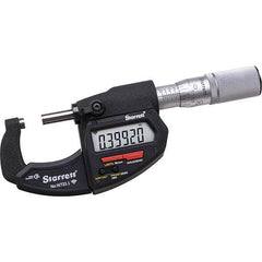 Starrett - Electronic Outside Micrometers Minimum Measurement (Decimal Inch): 0 Minimum Measurement (mm): 0 - Apex Tool & Supply
