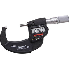 Starrett - Electronic Outside Micrometers Minimum Measurement (Decimal Inch): 1 Minimum Measurement (mm): 25 - Apex Tool & Supply