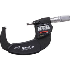 Starrett - Electronic Outside Micrometers Minimum Measurement (Decimal Inch): 2 Minimum Measurement (mm): 50 - Apex Tool & Supply