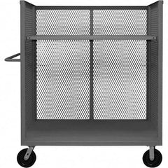 Durham - 3,000 Lb Capacity 1-Shelf 3-Sided Mesh Truck - Apex Tool & Supply