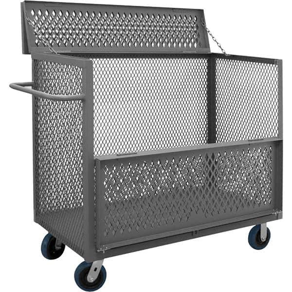 Durham - 3,600 Lb Capacity 1-Shelf 3-Sided Mesh Truck - Apex Tool & Supply