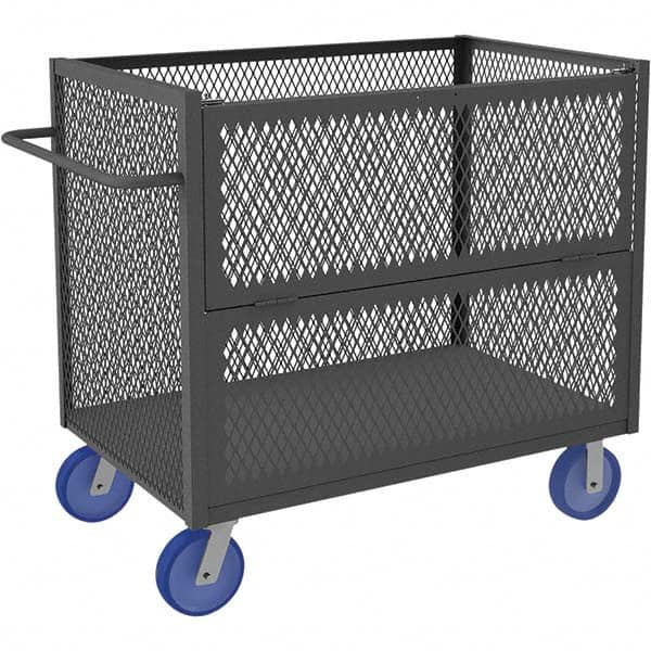 Durham - 3,600 Lb Capacity 1-Shelf 3-Sided Mesh Truck - Apex Tool & Supply