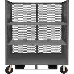 Durham - 3,600 Lb Capacity 3-Shelf 3-Sided Mesh Truck - Apex Tool & Supply