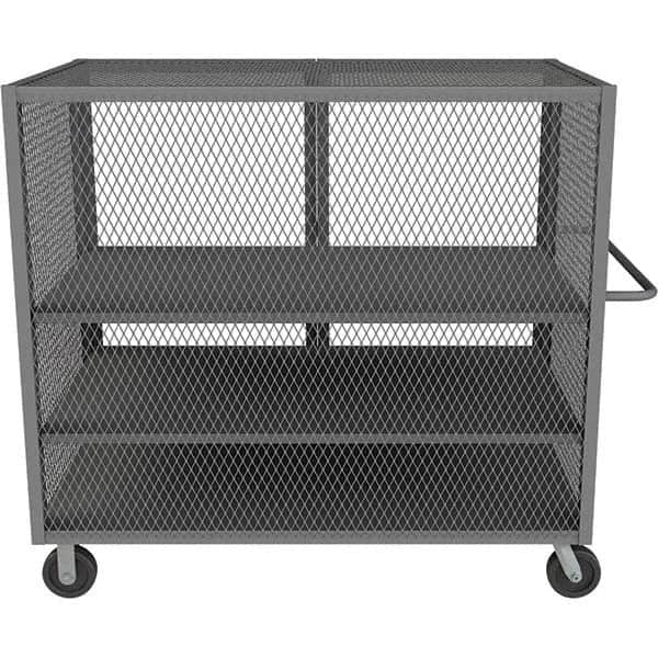Durham - 2,000 Lb Capacity 3-Shelf Security Mesh Truck - Apex Tool & Supply