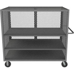 Durham - 2,000 Lb Capacity 3-Shelf Security Mesh Truck - Apex Tool & Supply
