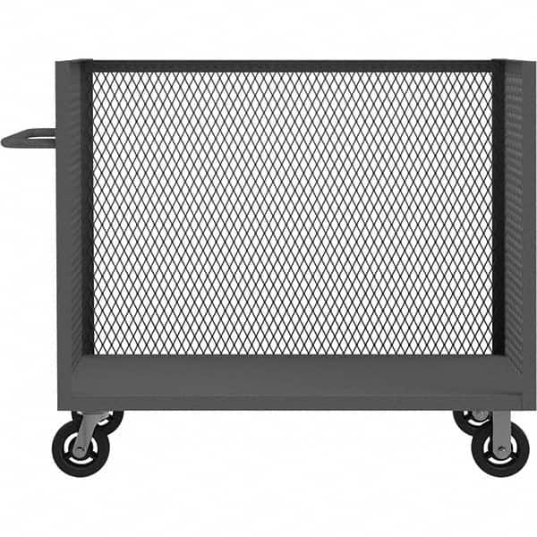 Durham - 2,000 Lb Capacity 1-Shelf 3-Sided Mesh Truck - Apex Tool & Supply