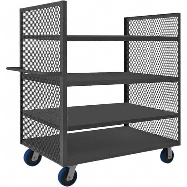 Durham - 2,000 Lb Capacity 4-Shelf 2-Sided Mesh Truck - Apex Tool & Supply