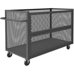 Durham - 1,400 Lb Capacity 1-Shelf 3-Sided Mesh Truck - Apex Tool & Supply