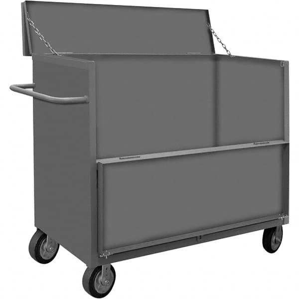 Durham - 2,000 Lb Capacity 1-Shelf 3-Sided Solid Truck - Apex Tool & Supply