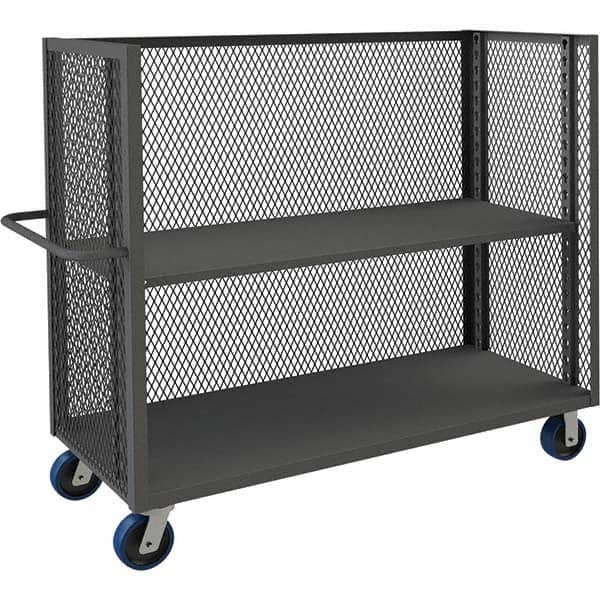 Durham - 3,000 Lb Capacity 3-Shelf 3-Sided Mesh Truck - Apex Tool & Supply