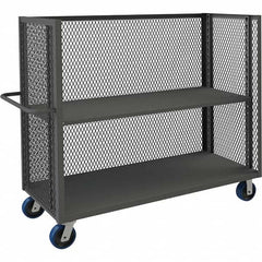 Durham - 3,000 Lb Capacity 3-Shelf 3-Sided Mesh Truck - Apex Tool & Supply