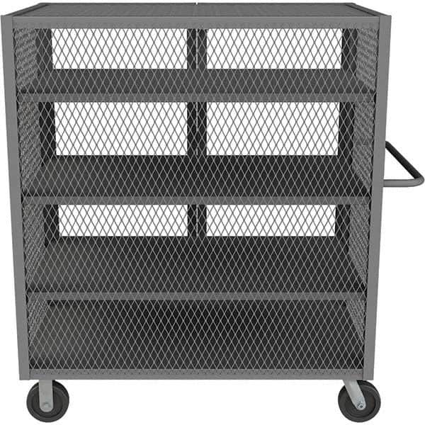 Durham - 2,000 Lb Capacity 4-Shelf Security Mesh Truck - Apex Tool & Supply