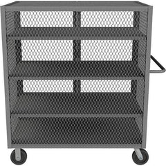 Durham - 2,000 Lb Capacity 4-Shelf Security Mesh Truck - Apex Tool & Supply