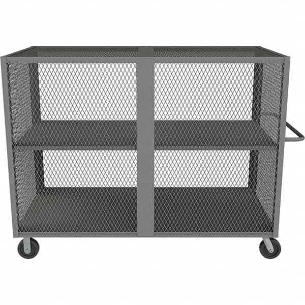 Durham - 2,000 Lb Capacity 2-Shelf Security Mesh Truck - Apex Tool & Supply