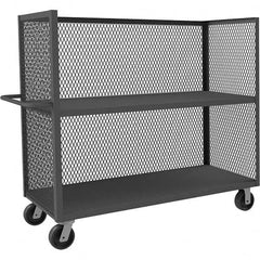 Durham - 3,000 Lb Capacity 2-Shelf 3-Sided Mesh Truck - Apex Tool & Supply