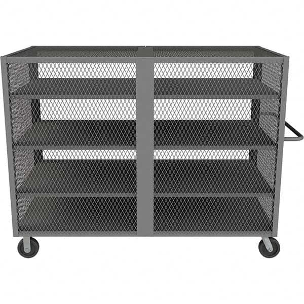 Durham - 2,000 Lb Capacity 4-Shelf Security Mesh Truck - Apex Tool & Supply
