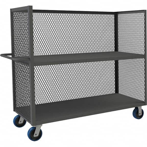 Durham - 3,600 Lb Capacity 2-Shelf 3-Sided Mesh Truck - Apex Tool & Supply