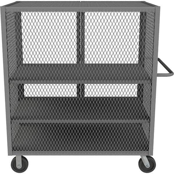 Durham - 2,000 Lb Capacity 3-Shelf Security Mesh Truck - Apex Tool & Supply