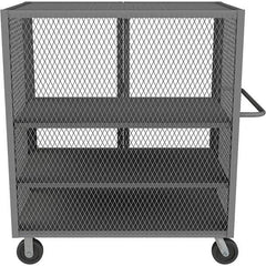 Durham - 2,000 Lb Capacity 3-Shelf Security Mesh Truck - Apex Tool & Supply