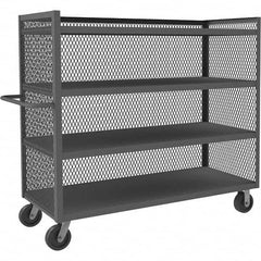 Durham - 3,000 Lb Capacity 4-Shelf 3-Sided Mesh Truck - Apex Tool & Supply