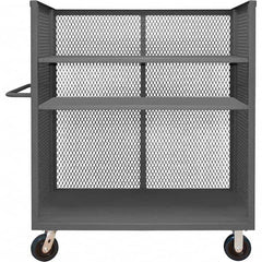 Durham - 3,600 Lb Capacity 3-Shelf 3-Sided Mesh Truck - Apex Tool & Supply