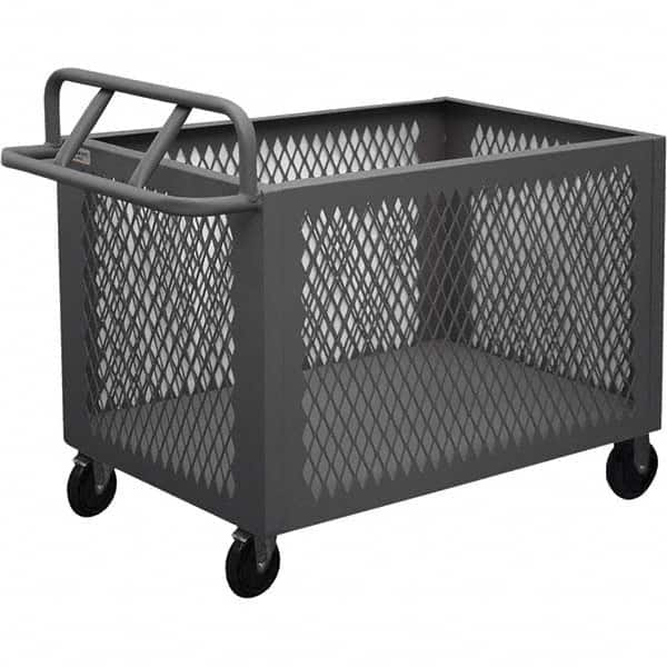 Durham - 1,400 Lb Capacity 1-Shelf 4-Sided Mesh Box Truck - Apex Tool & Supply