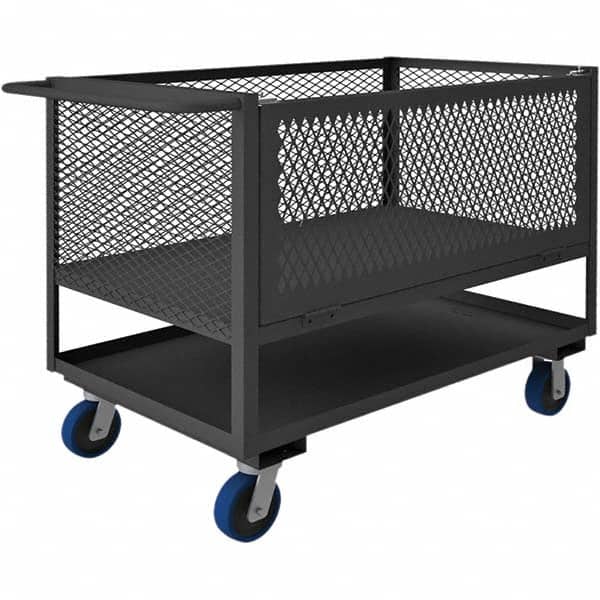 Durham - 2,000 Lb Capacity 2-Shelf 4-Sided Mesh Box Truck - Apex Tool & Supply