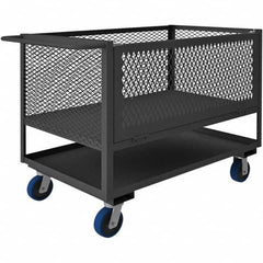 Durham - 2,000 Lb Capacity 2-Shelf 4-Sided Mesh Box Truck - Apex Tool & Supply