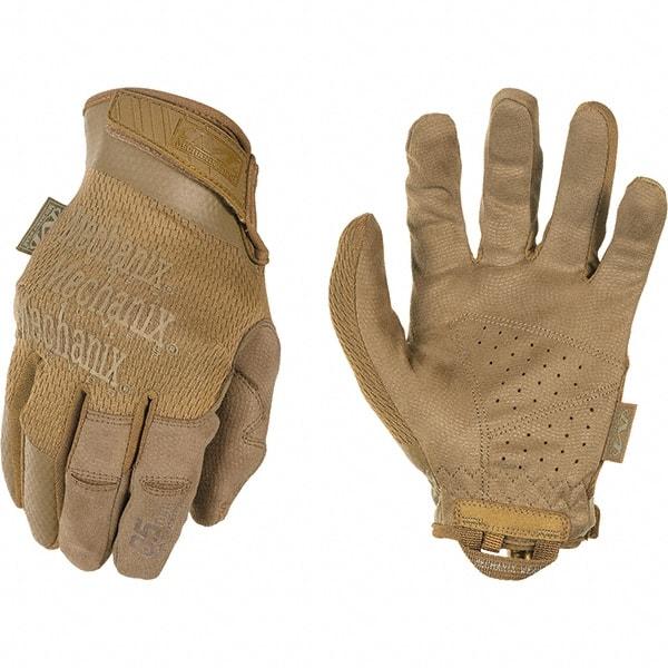 Mechanix Wear - Size S/M Work Gloves - For Work & Driver, Uncoated, Adjustable Closure Cuff, Full Fingered, Tan, Paired - Apex Tool & Supply