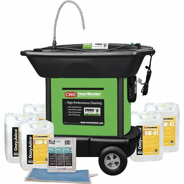 CRC - 25 Gal Free Standing Water-Based Mobile Parts Washer Kit - Apex Tool & Supply