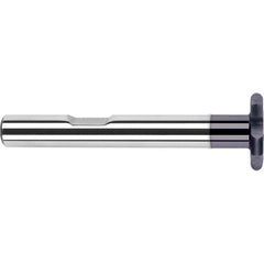 Harvey Tool - 3/4" Cut Diam, 1/8" Cut Width, 1/2" Shank, Straight-Tooth Woodruff Keyseat Cutter - Exact Industrial Supply