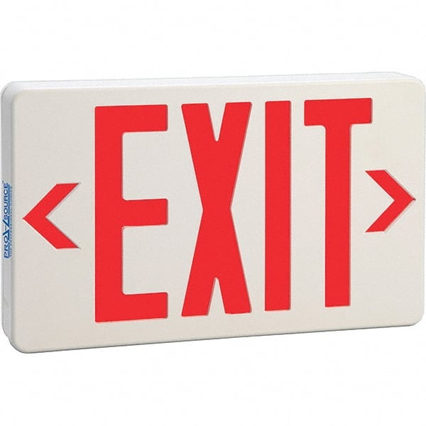 PRO-SOURCE - Illuminated Exit Signs Number of Faces: 2 Letter Color: Red - Apex Tool & Supply