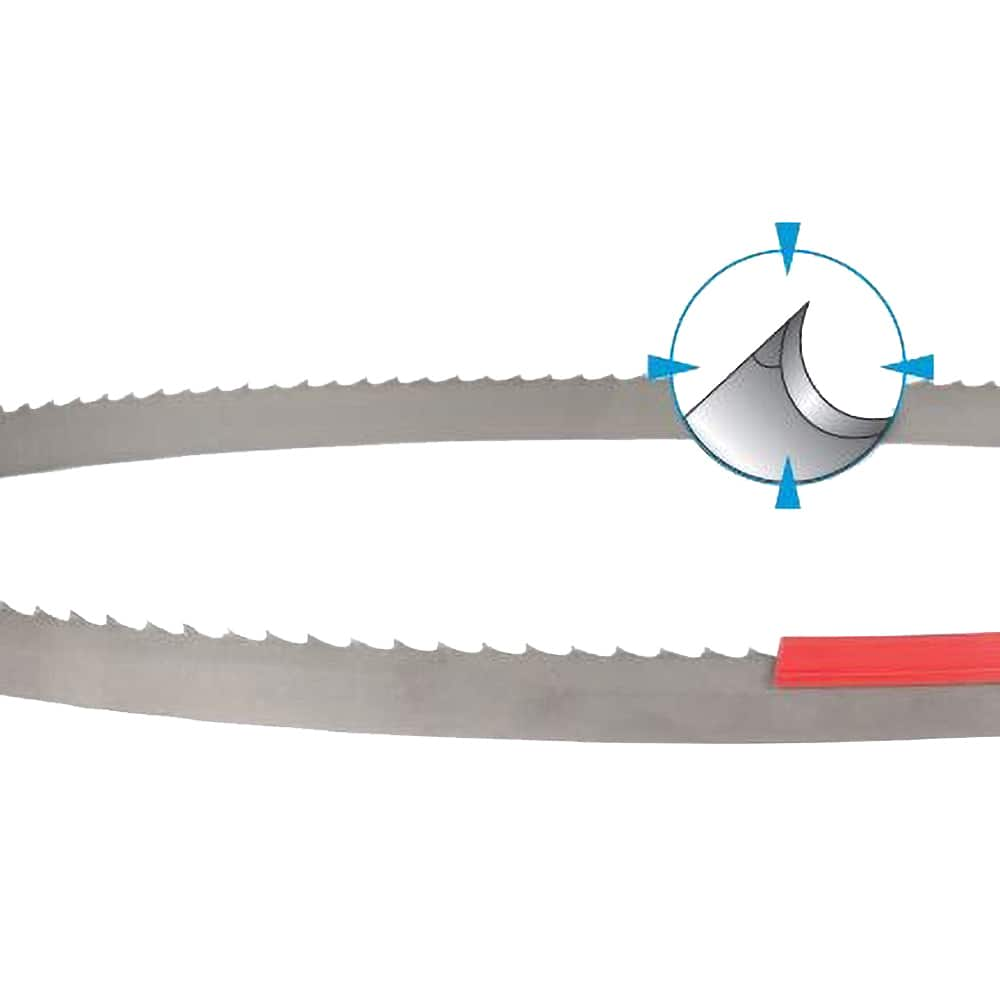 Welded Bandsaw Blade: 13' 3″ Long, 1″ Wide, 0.035″ Thick, 3 to 4 TPI Bi-Metal, Toothed Edge