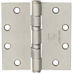Yale - Commercial Hinges; Length (Inch): 4-1/2 ; Thickness (Decimal Inch): 0.1340 ; Number of Knuckles: 5.000 ; Stanley Finish Code: US15 ; Finish/Coating: US15 ; Box Quantity: 3 - Exact Industrial Supply