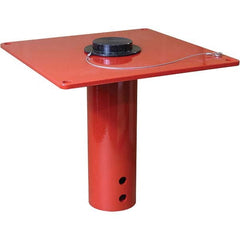 THERN - Davit Crane Bases Base Type: Flush Mount Base Finish/Coating: Red Powder Coat - Apex Tool & Supply