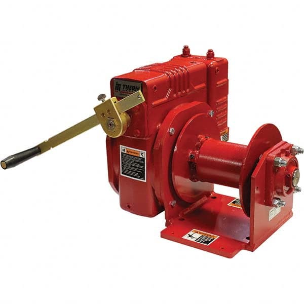 THERN - Winches Type: Worm Gear Hand Winch Line Pull Capacity (Lb.): 4,000 - Apex Tool & Supply