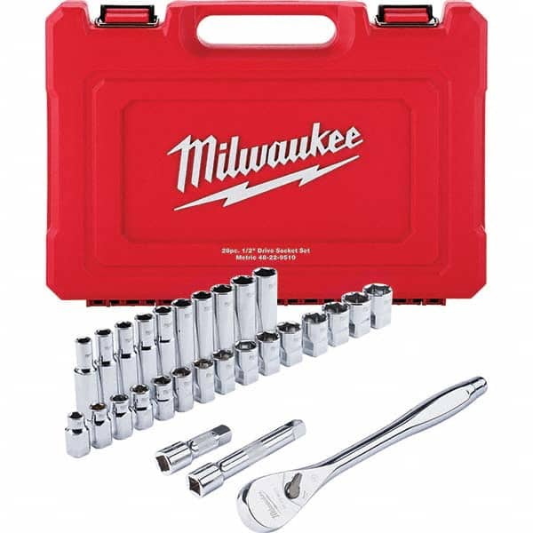 Milwaukee Tool - Socket Sets Measurement Type: Metric Drive Size: 1/2 - Apex Tool & Supply