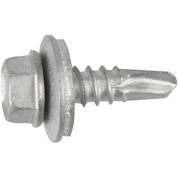 DeWALT Anchors & Fasteners - #12-24, Hex Washer Head, Hex Drive, 7/8" Length Under Head, #4 Point, Self Drilling Screw - Apex Tool & Supply