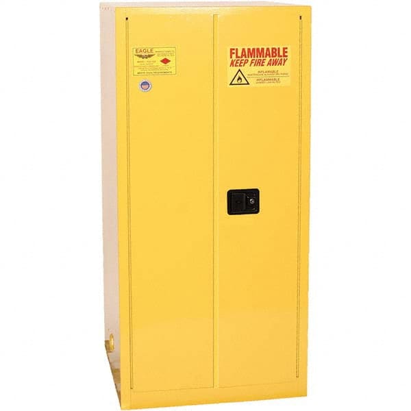 Eagle - Safety Cabinets Hazardous Chemical Type: Flammable and Combustible Liquids Color: Yellow - Apex Tool & Supply