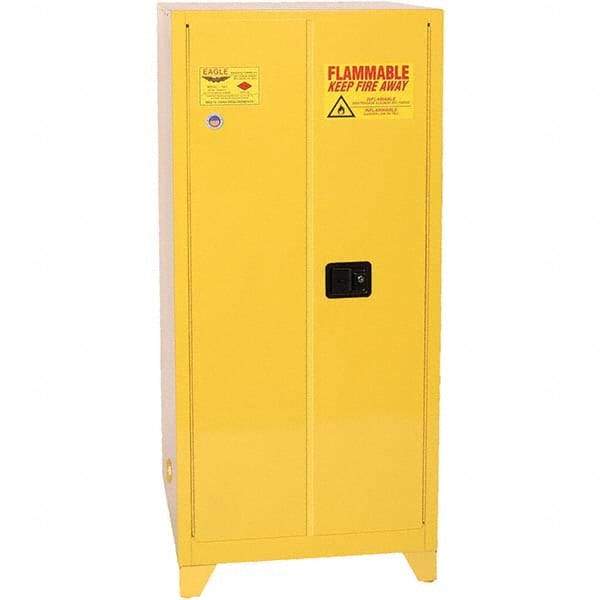 Eagle - Safety Cabinets Hazardous Chemical Type: Flammable and Combustible Liquids Color: Yellow - Apex Tool & Supply