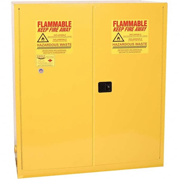 Eagle - Safety Cabinets Hazardous Chemical Type: Corrosive Chemicals Color: Yellow - Apex Tool & Supply
