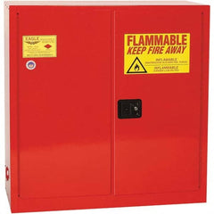 Eagle - Safety Cabinets Hazardous Chemical Type: Flammable and Combustible Liquids Color: Red - Apex Tool & Supply
