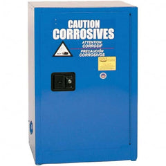 Eagle - Safety Cabinets Hazardous Chemical Type: Corrosive Chemicals Color: Royal Blue - Apex Tool & Supply