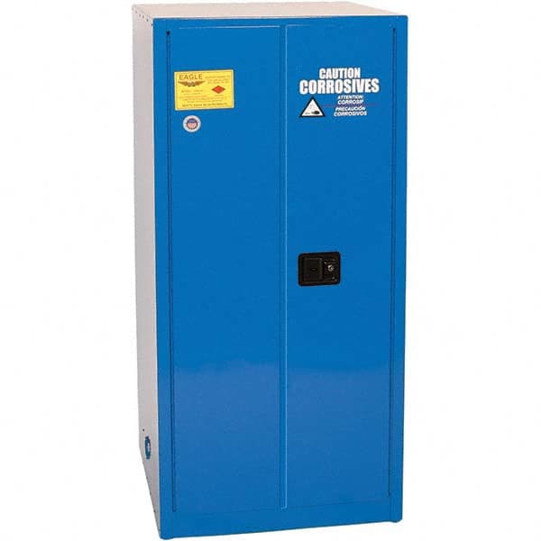 Eagle - Safety Cabinets Hazardous Chemical Type: Corrosive Chemicals Color: Royal Blue - Apex Tool & Supply